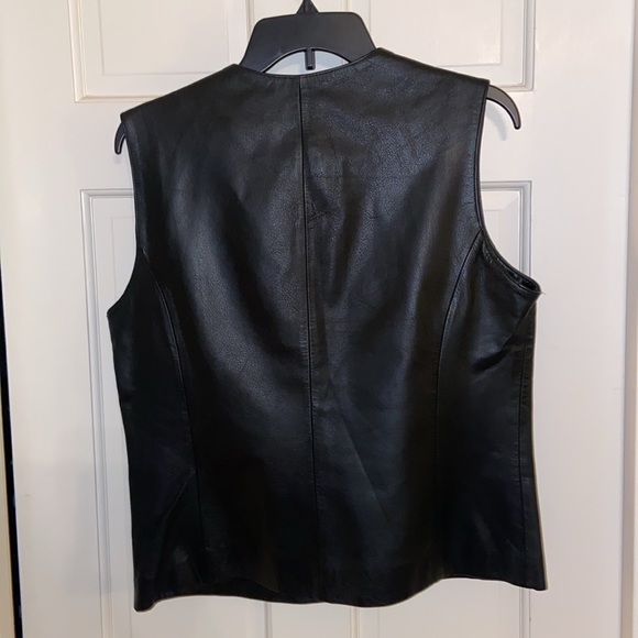 Preston & York Black Leather Vest - Picture 4 of 8